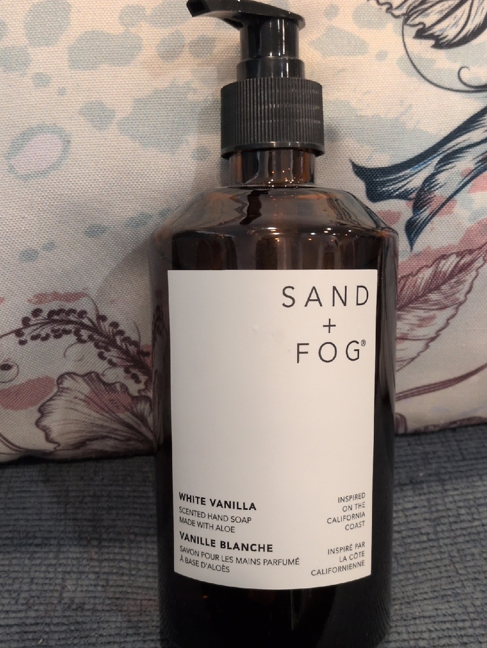 Sand + Fog White Vanilla Scented Hand Soap - Amber Bottle